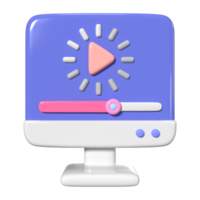 Video Buffering 3D Illustration Icon png