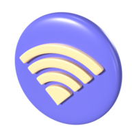 Wifi conectado 3d ilustración icono png