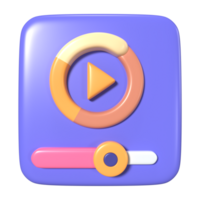 Video Buffering 3D Illustration Icon png
