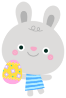 hello spring easter festival cute rabbit play eggs hunt easter holiday activity png