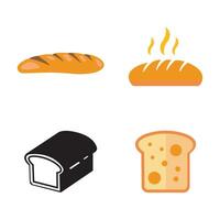 bread icon logo vector design template