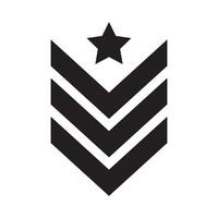militar rango icono logo vector diseño modelo