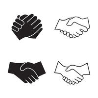 handshake icon logo vector design template