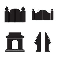 gate icon logo vector design template