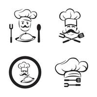 cocinero icono logo vector diseño modelo