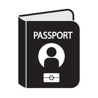 pasaporte icono logo vector diseño modelo