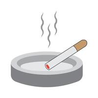 cigarette ashtray icon logo vector design template