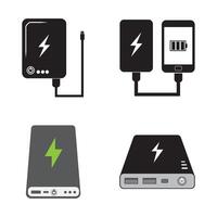 power bank icon logo vector design template