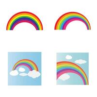 rainbow icon logo vector design template