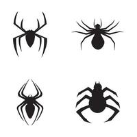 araña icono logo vector diseño modelo