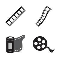 film roll icon logo vector design template