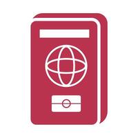 pasaporte icono logo vector diseño modelo