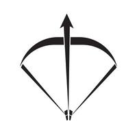 arrow bow icon logo vector design template