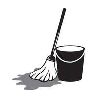 floor cleaner icon logo vector design template