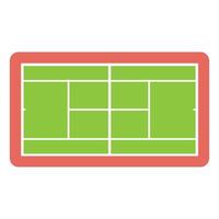 tennis court icon logo vector design template