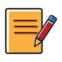 notes icon logo vector design template