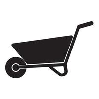 wheelbarrow icon logo vector design template