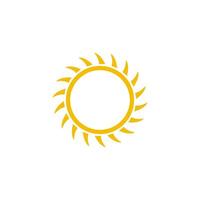 sun icon vector design template