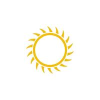 sun icon vector design template