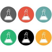 Flask Erlenmeyer Icon Vector Design Template