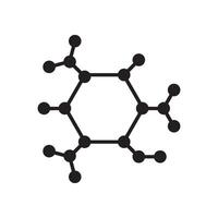 molécula icono vector diseño modelo