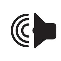 sound wave and speaker icon vector design template