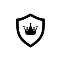 gold shield and king  icon vector design template