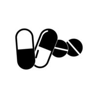 capsules and pills icon vector design template