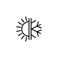 heating and cooling icon vector design templates simple