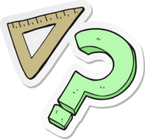 sticker of a cartoon set square png