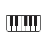 piano teclado icono vector diseño modelo