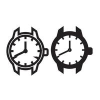 watch and clock time icon vector design template