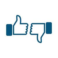 hand tumbs up and hand tumbs down icon vector design template