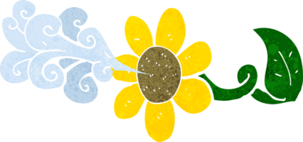 cartoon flower squirting water png