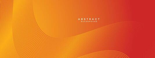 Abstract Red, Orange Waving Circles Lines Technology Background. Modern Orange Gradient with Glowing Lines, Shiny Geometric Shape Diagonal. for Brochure, Cover, Poster, Banner, Website, Header, flyer vector