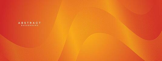 Abstract Red, Orange Waving Circles Lines Technology Background. Modern Orange Gradient with Glowing Lines, Shiny Geometric Shape Diagonal. for Brochure, Cover, Poster, Banner, Website, Header, flyer vector