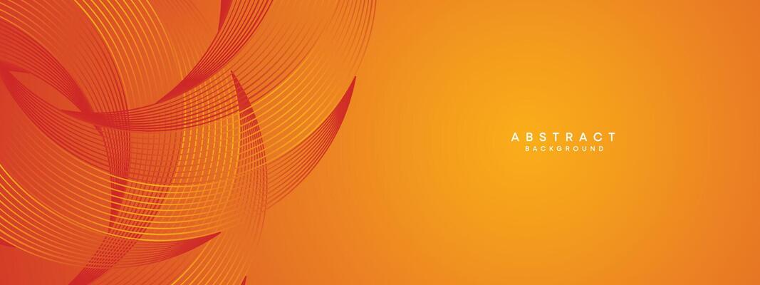 Abstract Red, Orange Waving Circles Lines Technology Background. Modern Orange Gradient with Glowing Lines, Shiny Geometric Shape Diagonal. for Brochure, Cover, Poster, Banner, Website, Header, flyer