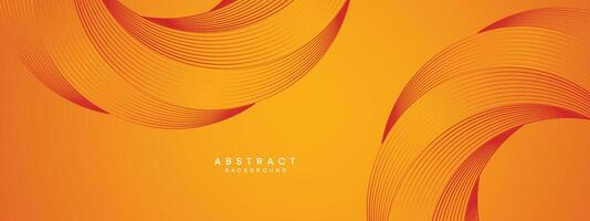 Abstract Red, Orange Waving Circles Lines Technology Background. Modern Orange Gradient with Glowing Lines, Shiny Geometric Shape Diagonal. for Brochure, Cover, Poster, Banner, Website, Header, flyer vector