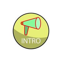 intro icon vector design template simple