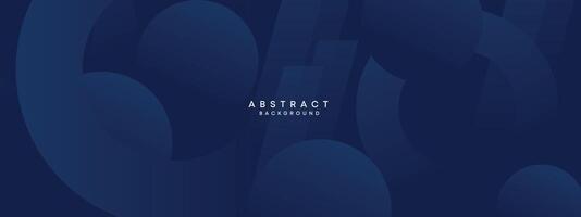 Abstract gradient dark navy blue web banner. dark blue light business banner design background. diagonal geometric pattern circle, and square shape for poster, cover, presentation, flyer, or header vector