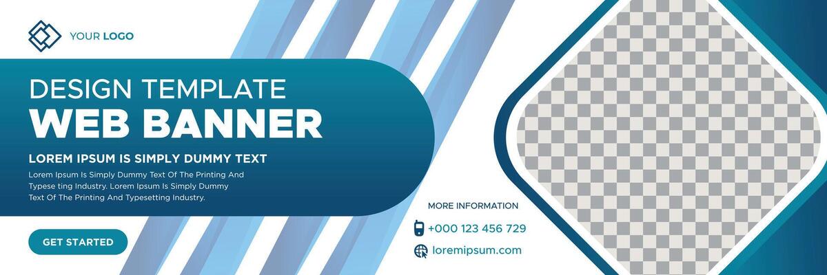 Abstract web banner template design with different geometric elements. Gradient cover design website header background. Social media business cover ads banner for invitation card, brochure, poster