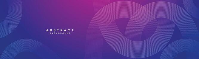 Blue, purple gradient abstract waving circles lines Technology web banner background. Modern magenta, pink gradient with glowing lines and shiny geometric diagonal shape for brochure, cover, header vector