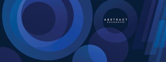 Abstract gradient dark navy blue web banner. dark blue light business banner design background. diagonal geometric pattern circle, and square shape for poster, cover, presentation, flyer, or header vector