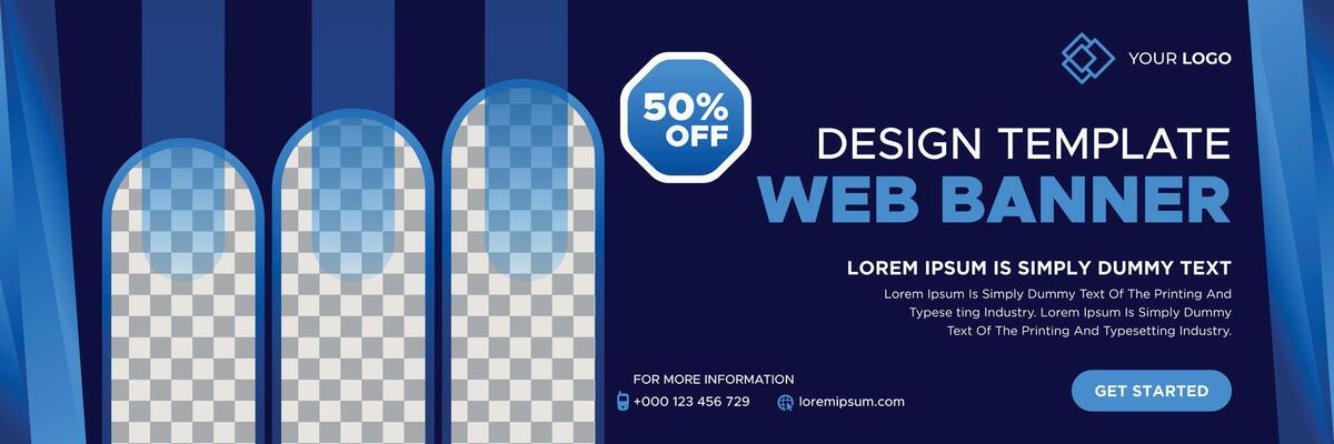 Abstract web banner template design with different geometric elements. Gradient cover design website header background. Social media business cover ads banner for invitation card, brochure, poster