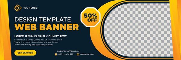 Abstract web banner template design with different geometric elements. Gradient cover design website header background. Social media business cover ads banner for invitation card, brochure, poster vector