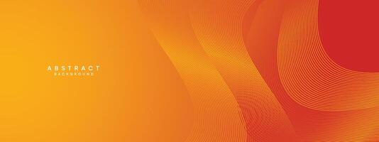 Abstract Red, Orange Waving Circles Lines Technology Background. Modern Orange Gradient with Glowing Lines, Shiny Geometric Shape Diagonal. for Brochure, Cover, Poster, Banner, Website, Header, flyer vector