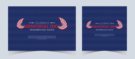 Set of memorial day sale web banner. Happy memorial day holiday sale post. Memorial day weekend sale banner. Memorial Day social media promotion template design in USA national flag colors vector