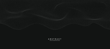 Abstract black, white Gradient Flowing Dot Waving Particle geometric Technology Background. Digital Futuristic duck grey Gradient Dotted Wave. Concept For Science, Music cover, website, header vector