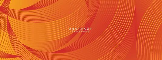 Abstract Red, Orange Waving Circles Lines Technology Background. Modern Orange Gradient with Glowing Lines, Shiny Geometric Shape Diagonal. for Brochure, Cover, Poster, Banner, Website, Header, flyer vector