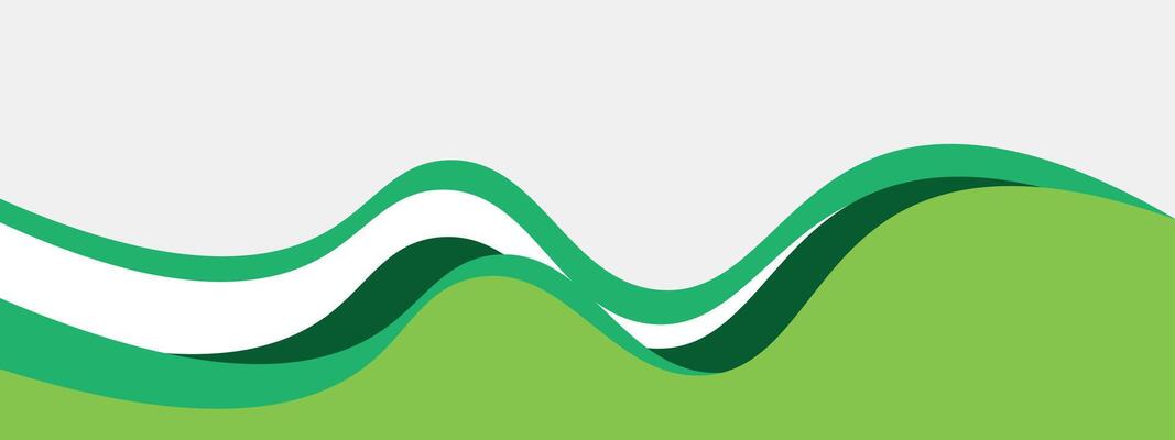 Abstract dark green gradient banner template with dynamic background curve shapes. Modern light green business webinar banner design for web, backdrop, brochure, website, landing page, presentation